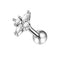316L Surgical Steel Floral Flower Ball Back Cartilage Stud