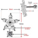 925 Sterling Silver Jewelled Flower with Hanging Stone Cartilage Stud - Monster Piercing